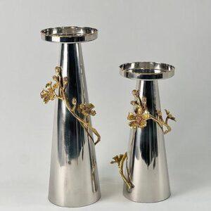 Jasmine 3-Section Glass Bowl (Nickel-Plated)