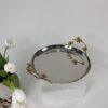 Jasmine Cake Stand/Platter with Base (Silver)