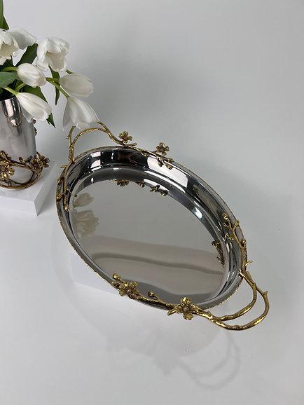 Jasmine Deep Tray/Platter (Silver)