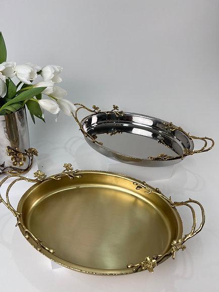 Jasmine Deep Tray/Platter (Silver)