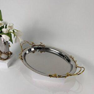 Round Orchid Plate (Gold)