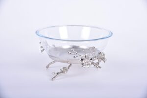 Jasmine Large Bowl with Stand (Nickle-Plated)