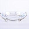 Jasmine Oval Glass Dish (Nickle-Plated)
