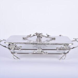 Jasmine 3-Section Glass Bowl (Nickel-Plated)