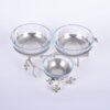 Jasmine 3-Section Glass Bowl (Nickel-Plated)