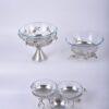 Jasmine 3-Section Glass Bowl (Nickel-Plated)