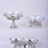 Jasmine Glass Bowl with Stand (Nickel-Plated)