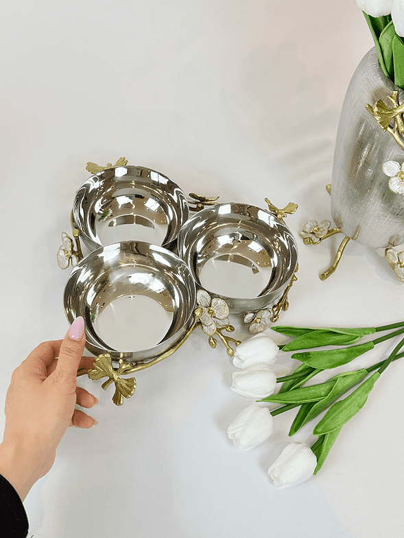 Orchid 3-Compartment Bowl