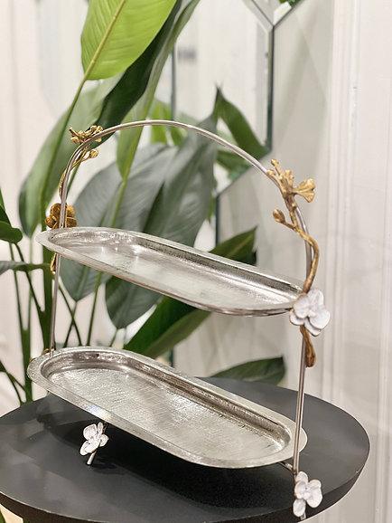 Orchid-Two-Tier-Oval-Platter-Gold4.jpg Orchid Two-Tier Oval Platter (Gold)